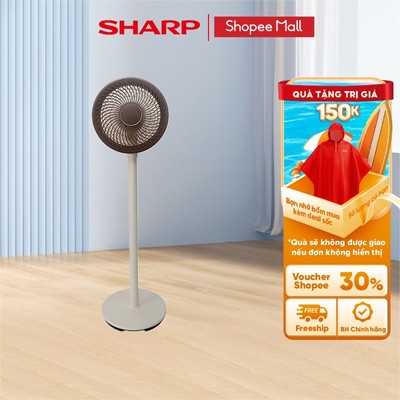 Quạt tuần hoàn Sharp PJ-CD227V-W - Điều khiển Giọng Nói Tiếng Việt, Động cơ DC Inverter, Khay tinh dầu thơm - Chính hãng