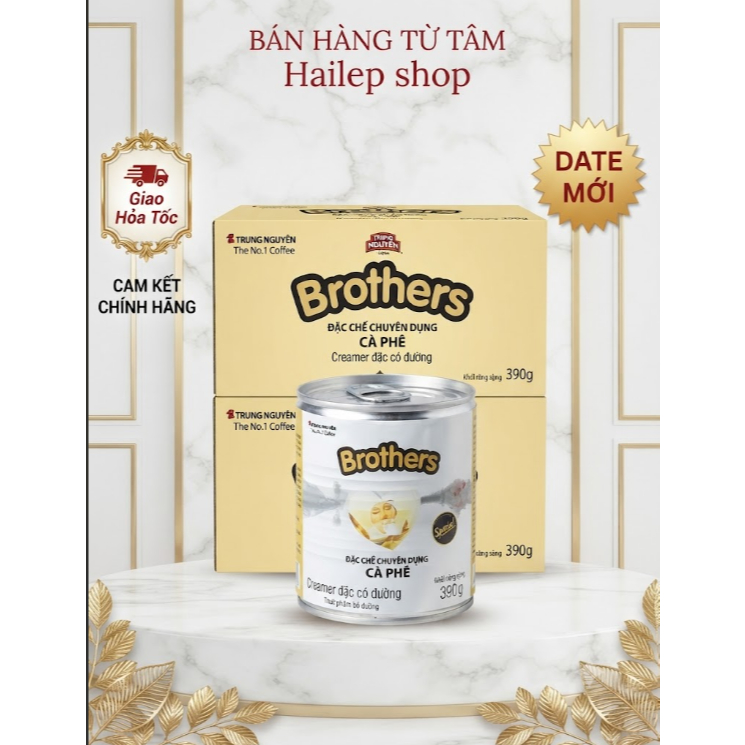 [Nguyên Thùng] Sữa Đặc Có Đường Brother Trung Nguyên (48 Lon x 390g) HSD THANG 5/2027 - Chuyên Pha C