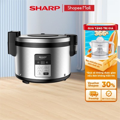 Nồi Cơm Điện Tử Công Nghiệp Sharp KS-5400V-ST [Dung tích 5.4 lít, Công nghệ nhiệt 3D,  Giữ ấm 12 giờ] - BH 12 tháng