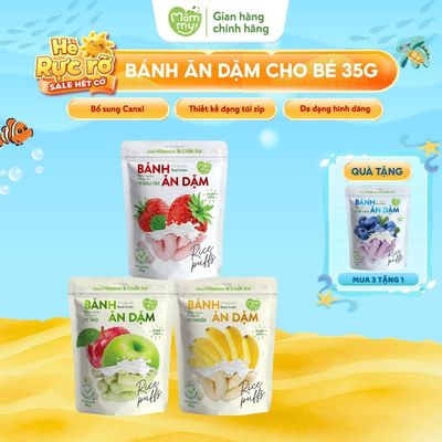 Bánh ăn dặm trái cây cho bé vị chuối, dâu, phúc bồn tử bổ sung vitamin, giàu chất xơ bé ăn dặm 6 tháng