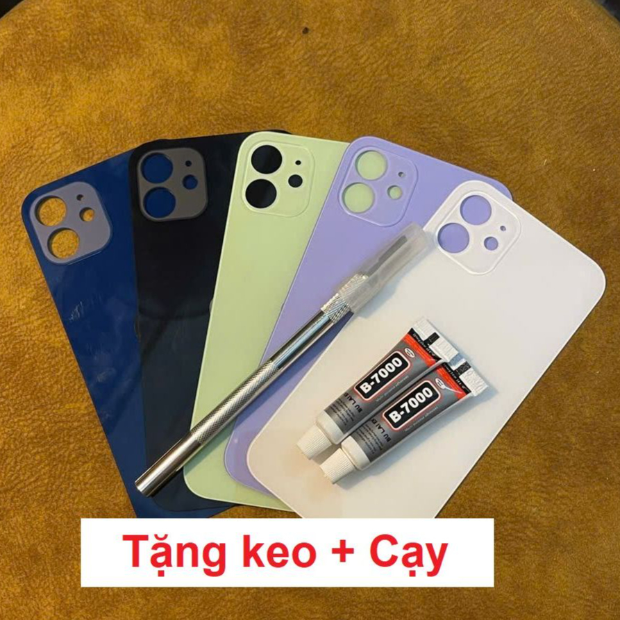 kinh lưng năp lưng nắp lưng thay thế IP  12 thường tặng kèm keo +Cạy