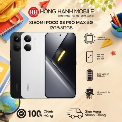 Điện Thoại Xiaomi POCO X8 Pro Max 5G 12GB/512GB - Hàng Chính Hãng