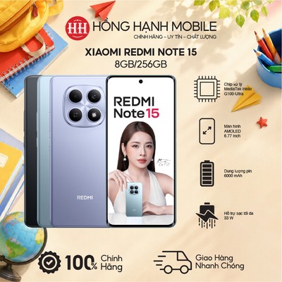 Điện Thoại Xiaomi Redmi Note 15 8GB/256GB - Hàng Chính Hãng