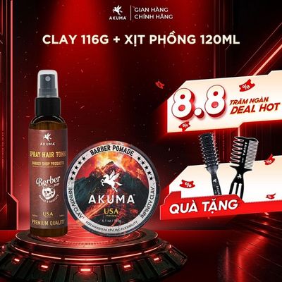 Sáp Vuốt Tóc Gôm Xịt Tóc Tạo Phồng Tự Nhiên Giữ Nếp Đến 10h Lược Vuốt Sáp Tạo Kiểu Tóc AKUMA