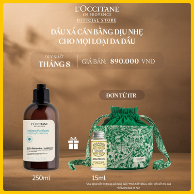 Dầu Xả Thanh Lọc Dành Cho Tóc Dầu L'Occitane Purifying Freshness 250ml - Phiên bản 2023