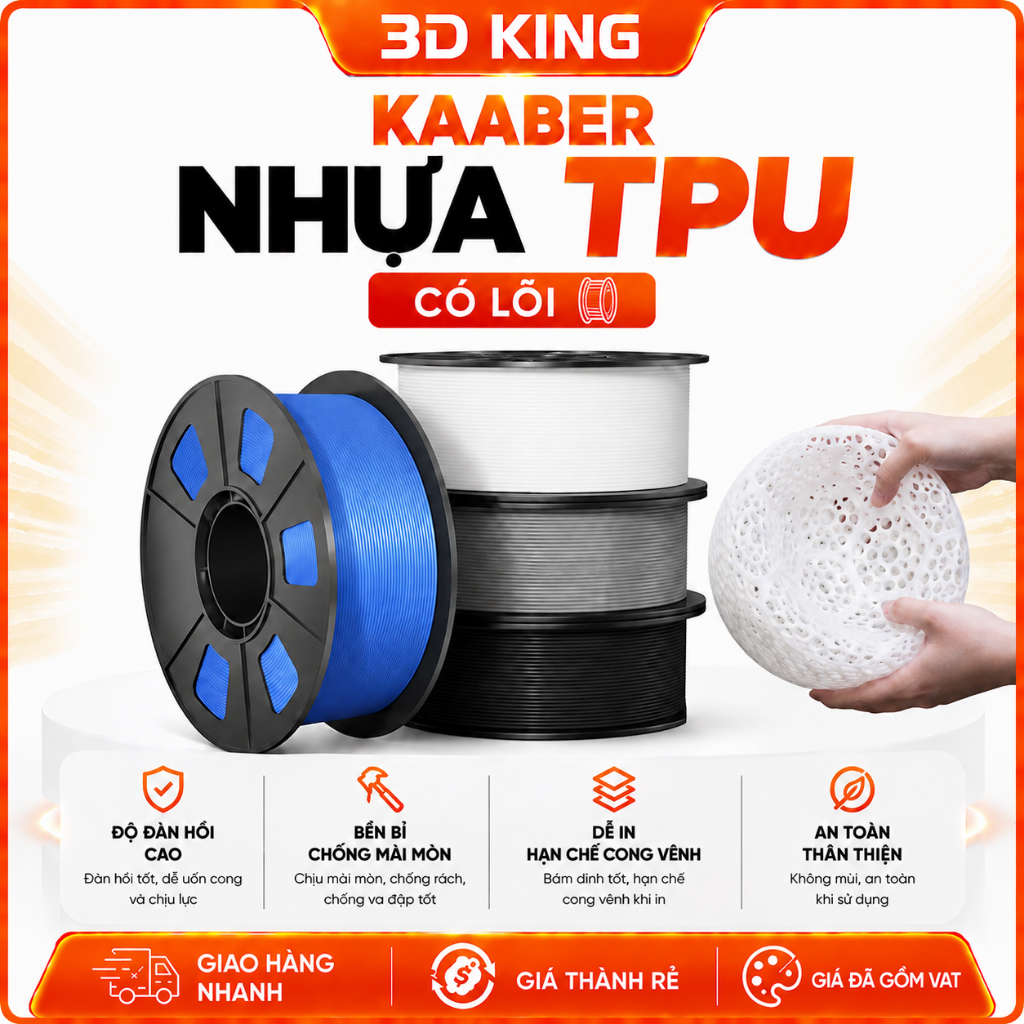 [GỒM VAT] Nhựa In 3D TPU 95A KAABER Giá Rẻ  - 3D KING HÀ NỘI