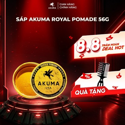 Sáp Vuốt Tóc AKUMA ROYAL POMADE 56g Hương Nam Tính Lịch Lãm Giữ Nếp Đến 12h Phù Hợp Mọi Chất Tóc