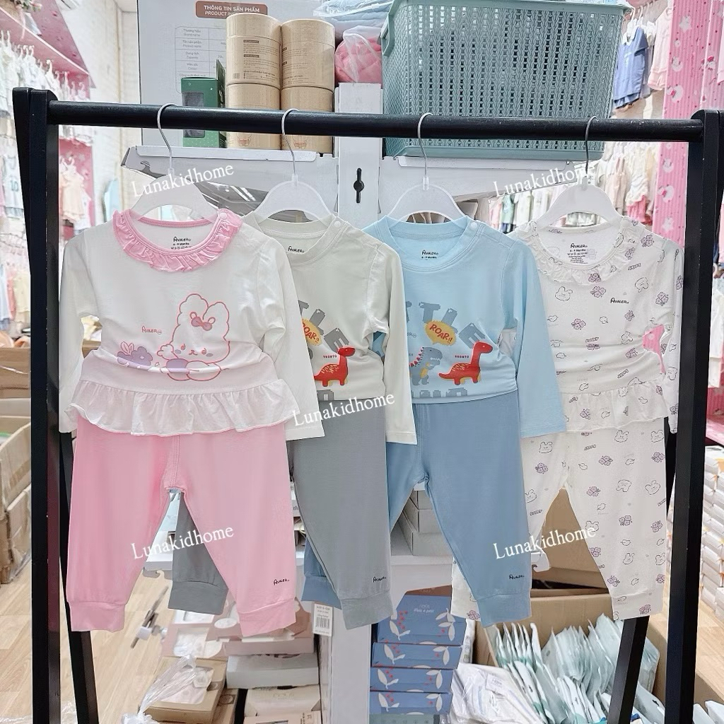 [Avaler] Bộ dài tay Avaler sợi tre chính hãng cho bé từ 6m đến 4 tuổi