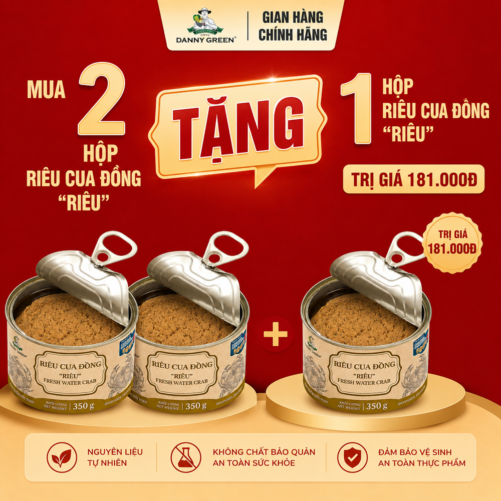 Riêu Cua Đồng Ăn Liền 350 DannyGreen | Riêu Cua Tươi Sống, Chế Biến Sẵn, Tiện Lợi, Không Chất Bảo Qu