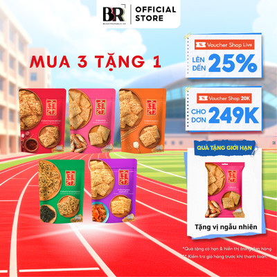 [MUA 3 TẶNG 1] Combo Cơm Cháy Chà Bông Chaosua Thái Lan Siêu Giòn Đủ Vị 80g