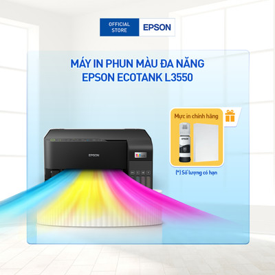 Máy In Phun Màu Đa Năng Epson EcoTank L3550 (Bao Gồm Bộ Mực Chính Hãng Đi Kèm)