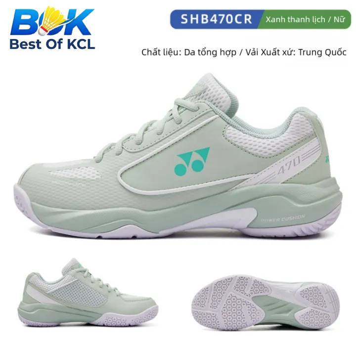 Giày Cầu Lông Yonex SHB470CR Matcha Nội Địa - Êm Chân, Đế Tổ Ong Siêu Bám Sân