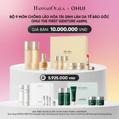[Hannah Olala x OHUI] Bộ 9 món Chống Lão Hóa Tái Sinh Làn Da Tế Bào Gốc OHUI The First Geniture 468ml
