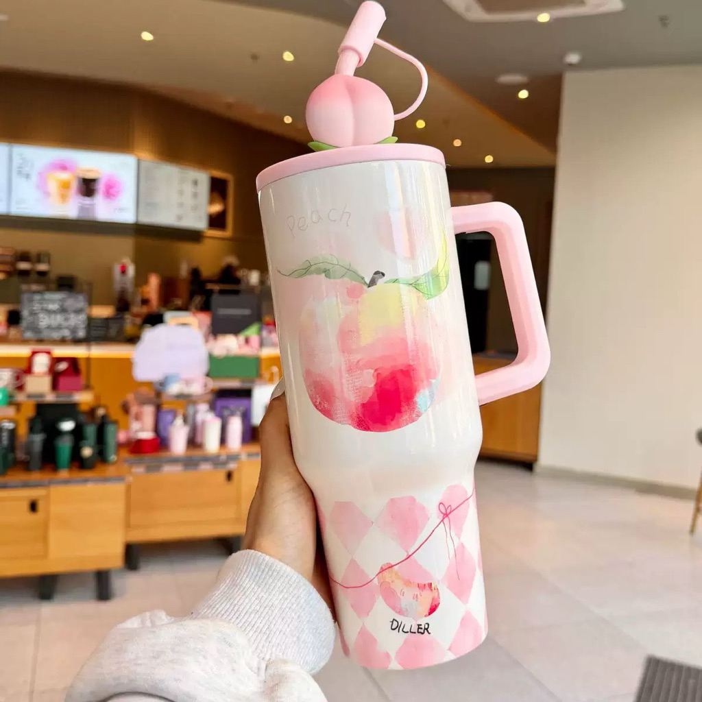 Bình giữ nhiệt Diller 1200ml Đào Peach hồng
