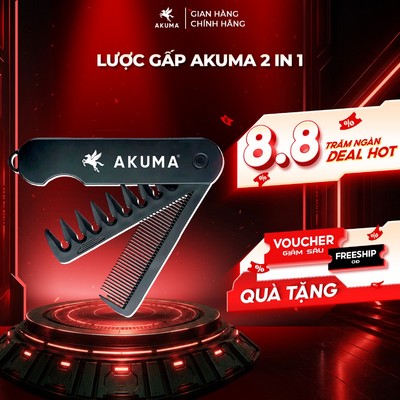 Lược Gấp AKUMA 2 in 1 Tiện Lợi, Đa Năng, Nhỏ Gọn