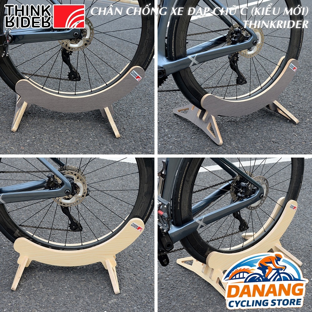 Giá Đỡ Xe Đạp Chữ C ThinkRider Bằng Gỗ Cao Cấp – Giá Dựng Bánh Trước, Sau Cho MTB/Road/City Bike