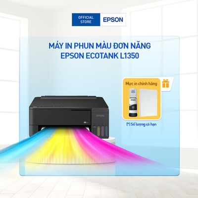 [CẢI TIẾN - MẪU CŨ L1250] Máy in phun Epson EcoTank L1350 | In qua WiFi & di động tiện lợi | 5760 dpi | In không viền