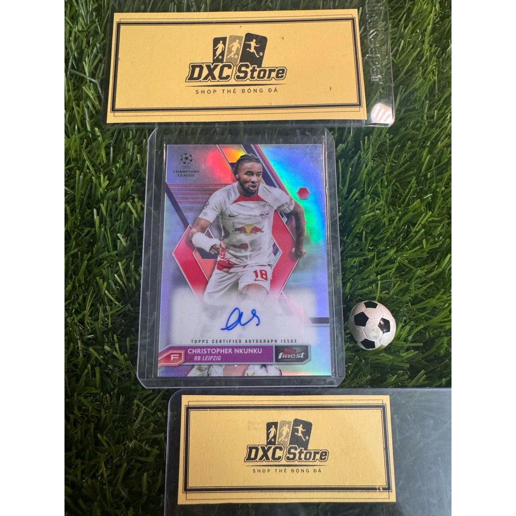 [ CHÍNH HÃNG ] - AUTOGRAPH - TOPPS FINEST 2023 - CHRISTOPHER NKUNKU (RB LEIPZIG)