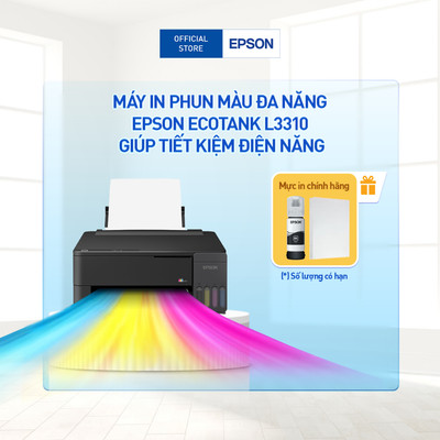 [CẢI TIẾN - MẪU CŨ L3210] Máy in phun đa năng Epson EcoTank L3310 | In Scan Copy | 5760 dpi | In không viền