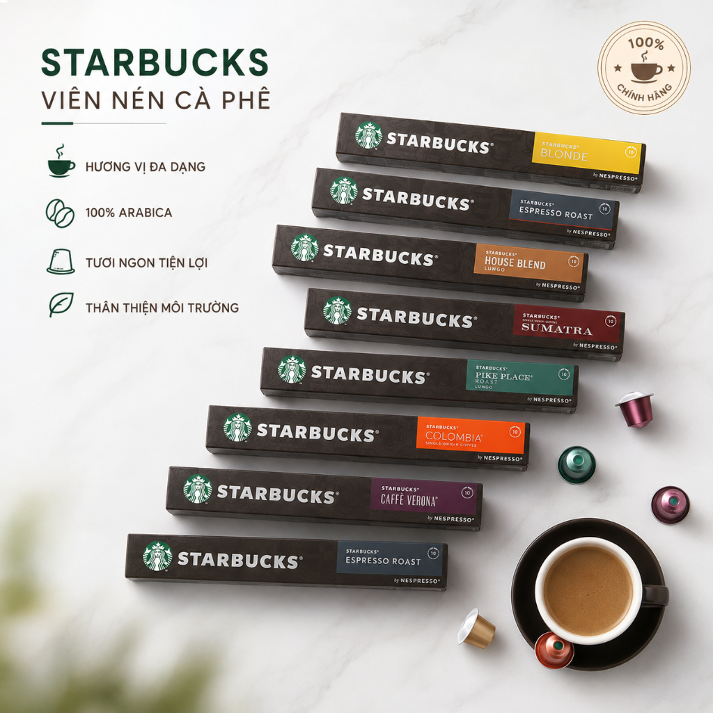 Viên Nén Cà Phê Starbucks, Cà Phê Viên Nén Nespresso, Nespresso Capsules