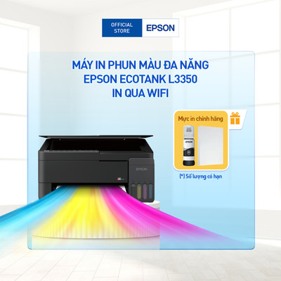 [CẢI TIẾN - MẪU CŨ L3250] Máy in phun đa năng Epson EcoTank L3350 | In Scan Copy | In qua WiFi & Di động | 5760 dpi