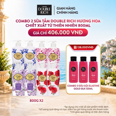 [Hannah Olala x LG Daily Beauty] Combo 2 Sữa tắm Double Rich Hương hoa chiết xuất từ thiên nhiên 800ml