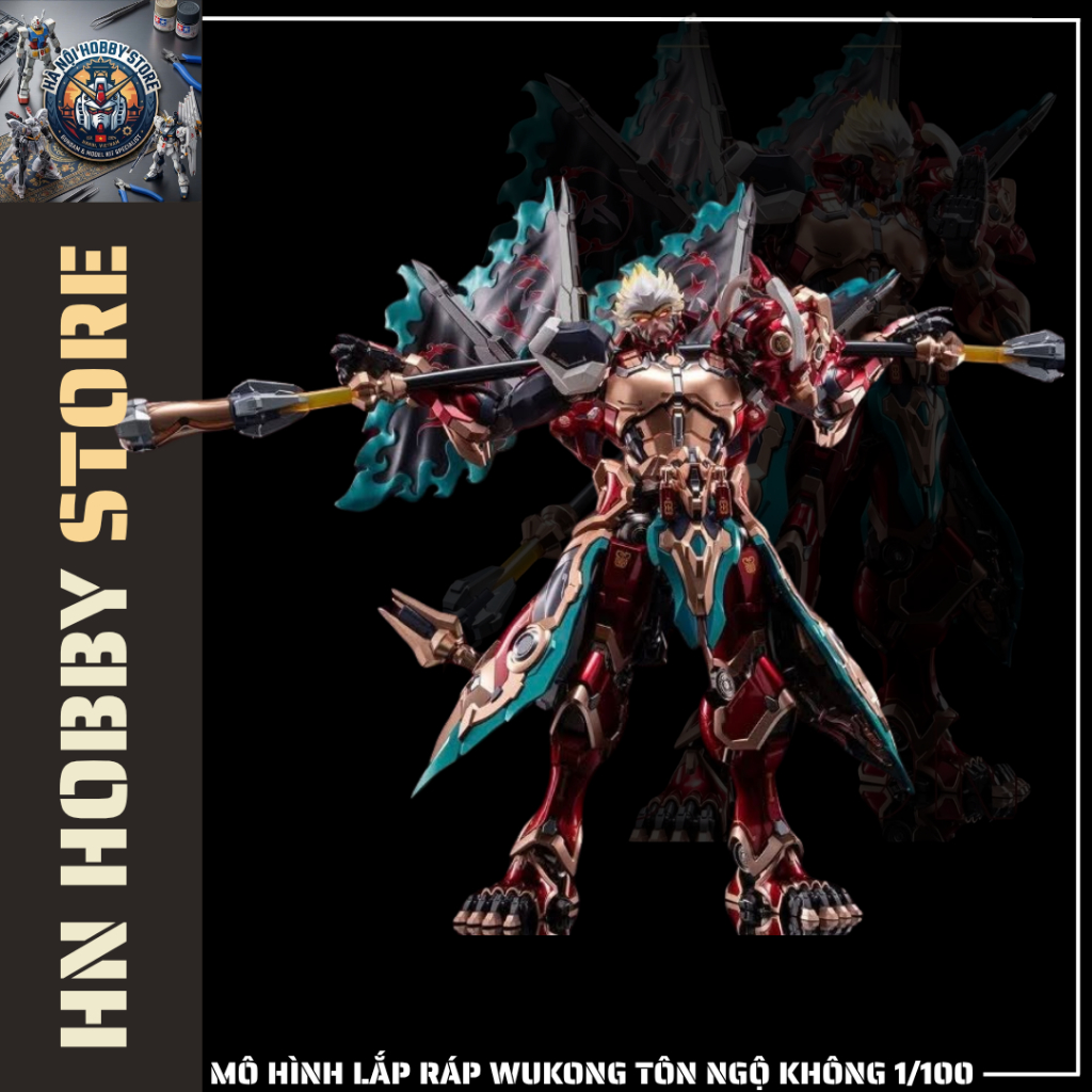 (Hàng Sẵn) Mô hình ráp sẵn Sun Wukong - Tôn Ngộ Không 1/100 Moshow
