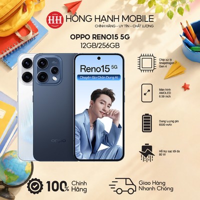 Điện Thoại Oppo Reno15 5G 12GB/256GB - Hàng Chính Hãng