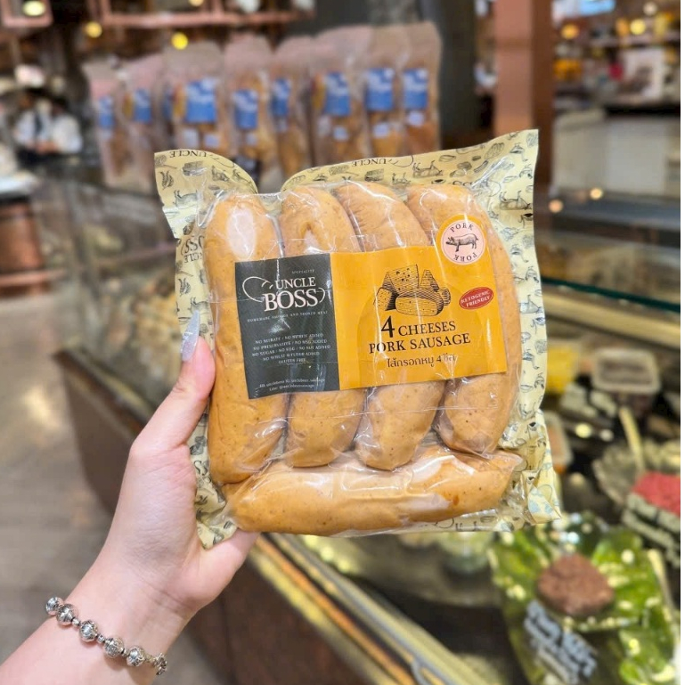 [CHỈ SHIP HCM]TÚI 3-5 CÂY XÚC XÍCH 4CHEESE UNCLE BOSS PHÔ MAI HOT TREND THÁI LAN