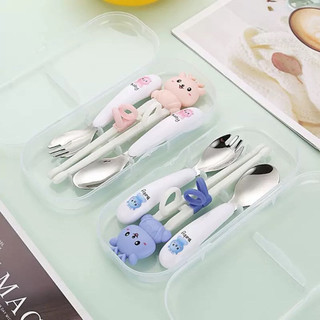 Set Đũa Thìa Dĩa Cho Bé Ăn Dặm (Hộp to)