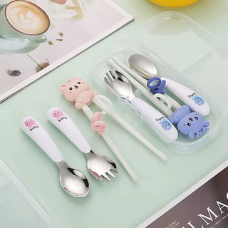 Set Đũa Thìa Dĩa Cho Bé Ăn Dặm (Hộp to)
