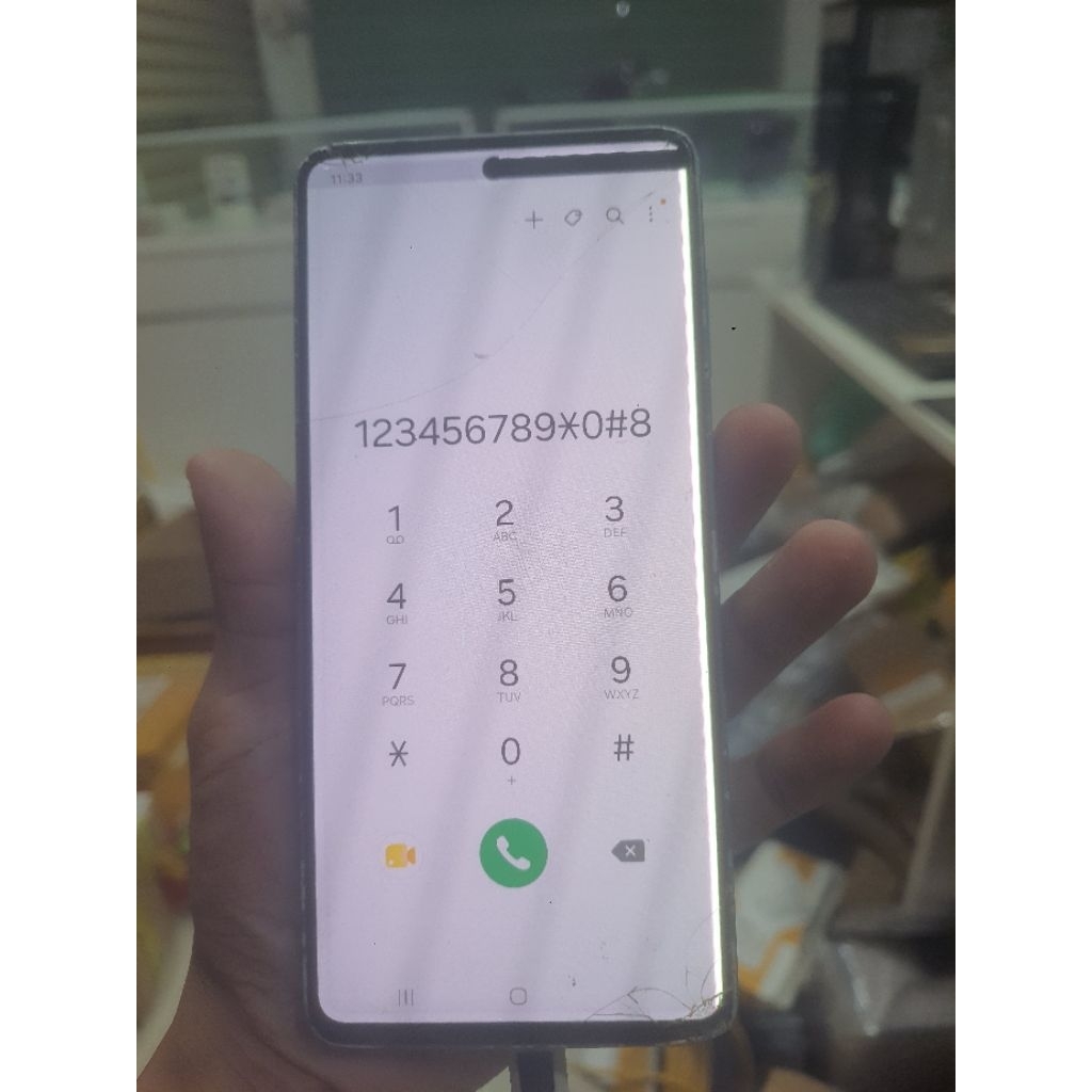 Màn hình sam sung A73 5g zin hãng cũ vỡ kính bị sọc dùng chống cháy