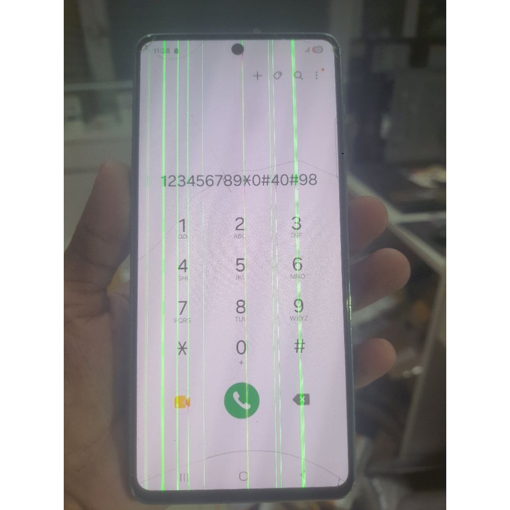 Màn hình sam sung A73 5g zin hãng cũ vỡ kính bị sọc dùng chống cháy