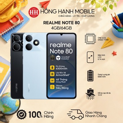 Điện Thoại Realme Note 80 4GB/64GB - Hàng Chính Hãng