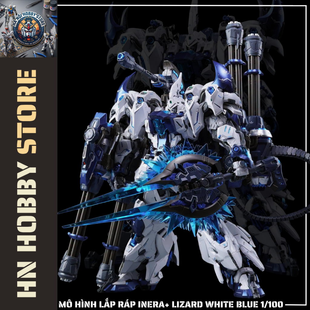 ( Hàng Sẵn ) Mô hình lắp ráp INERA+ – Lizard White Blue 1/100 Limited Modelkit