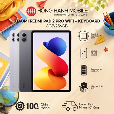 Máy Tính Bảng Xiaomi Redmi Pad 2 Pro Wifi 8GB/256GB + Kèm Keyboard - Hàng Chính Hãng