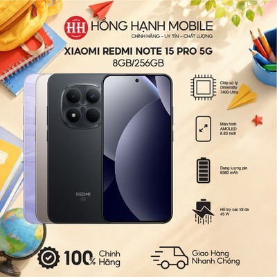 Điện Thoại Xiaomi Redmi Note 15 Pro 5G 8GB/256GB - Hàng Chính Hãng