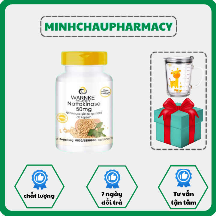 [HÀNG NHẬP KHẨU] Viên Chống Đông Máu, Đột Quỵ Warnke Nattokinase – Nattokinase 50mg Fermentiert 2000