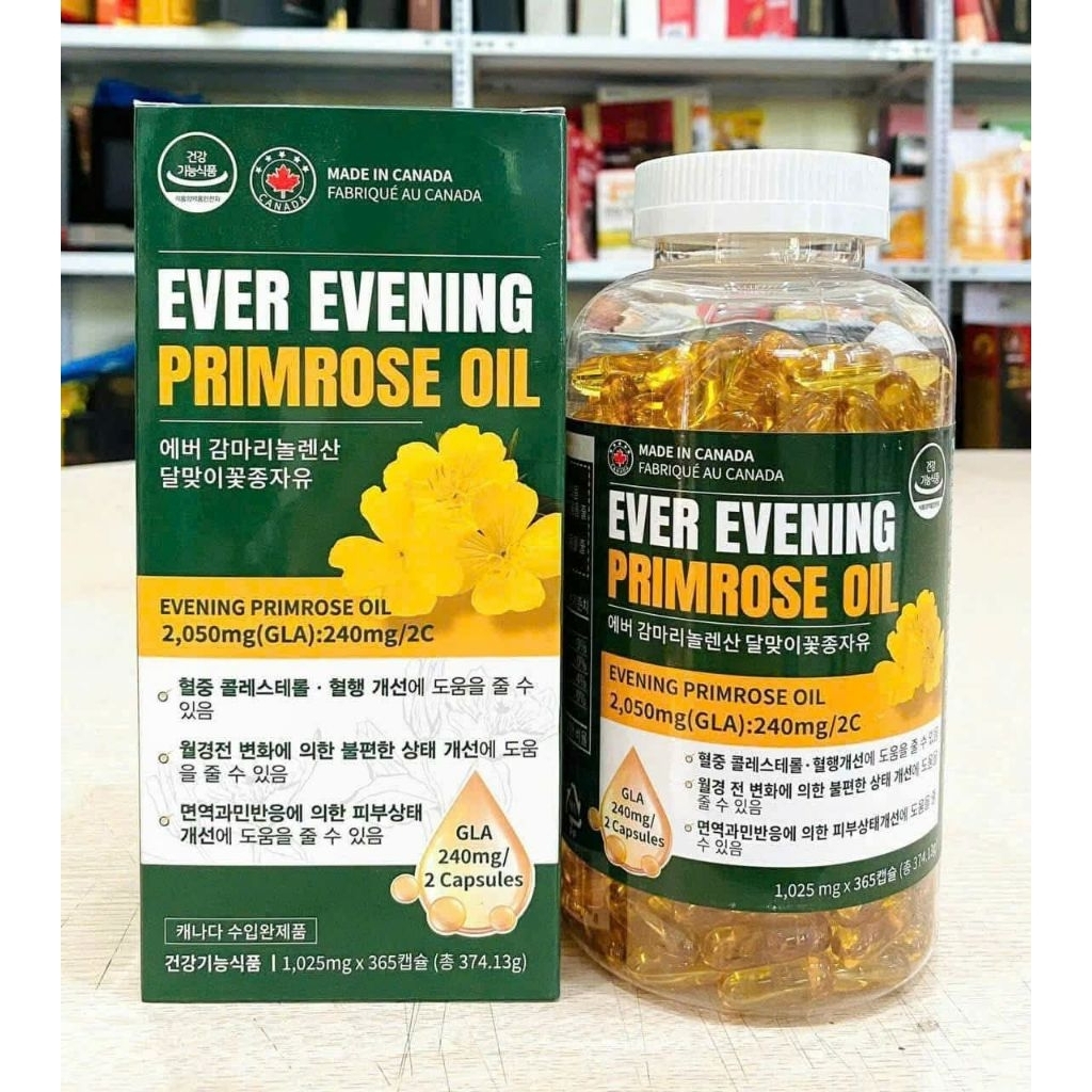 Hoa anh thảo xanh Ever Evening Primrose Oil 365 viên Hàn Quốc