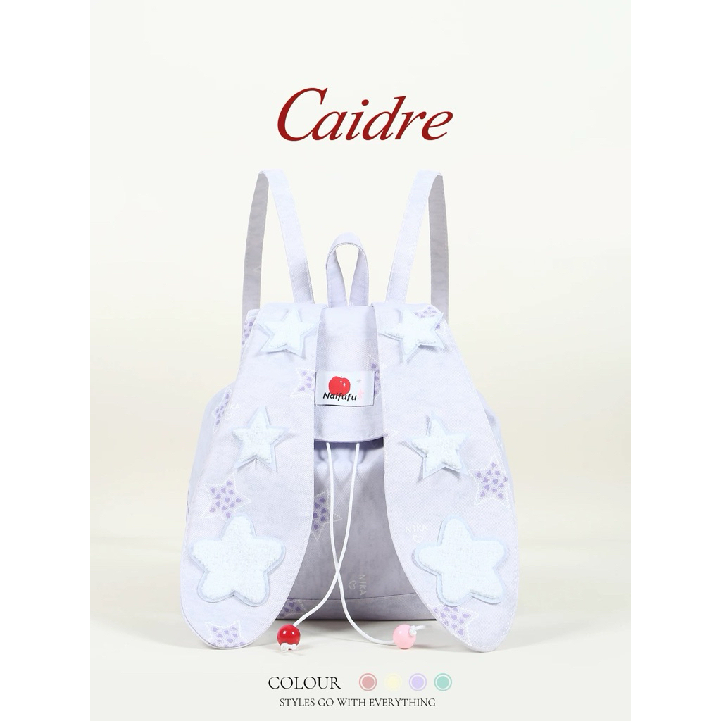 (Order 15 ngày) BALO IFASHION CAIDRE TAI THỎ NGÔI SAO – DỄ THƯƠNG, NHẸ VÀ TIỆN DỤNG