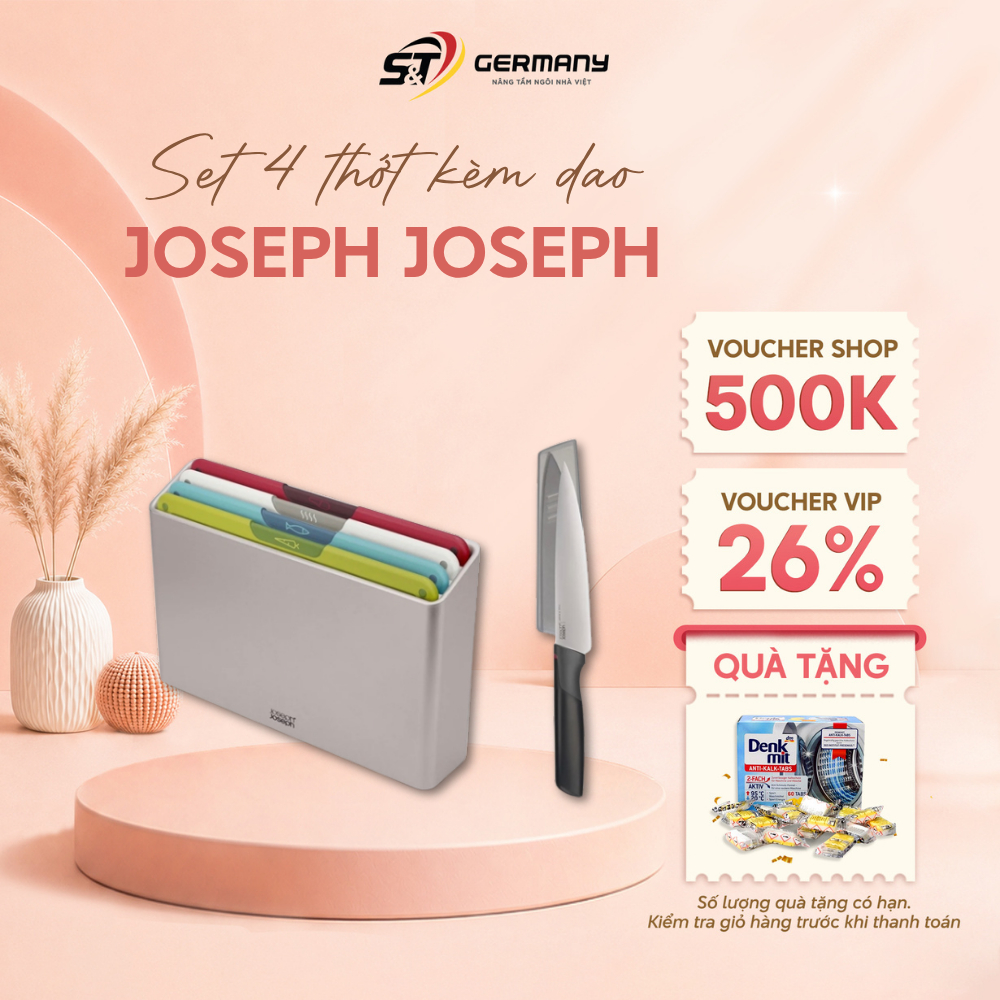 Set 4 thớt Joseph Joseph 60230 Folio kèm 1 dao nhà bếp  GermanySnT HCM 120042