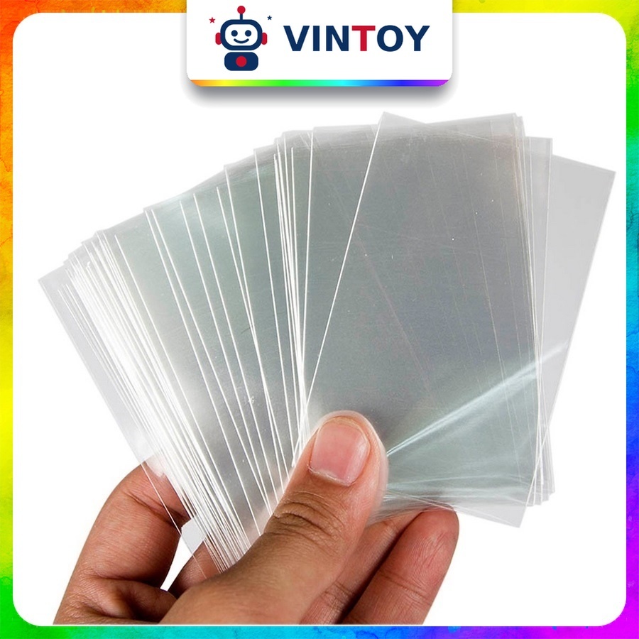 [100 Cái] Túi Bọc Bảo Vệ Bài Uno Ma Sói Mèo Nổ Sleeves Bao Kiếng Kính Board Game Lá Bài