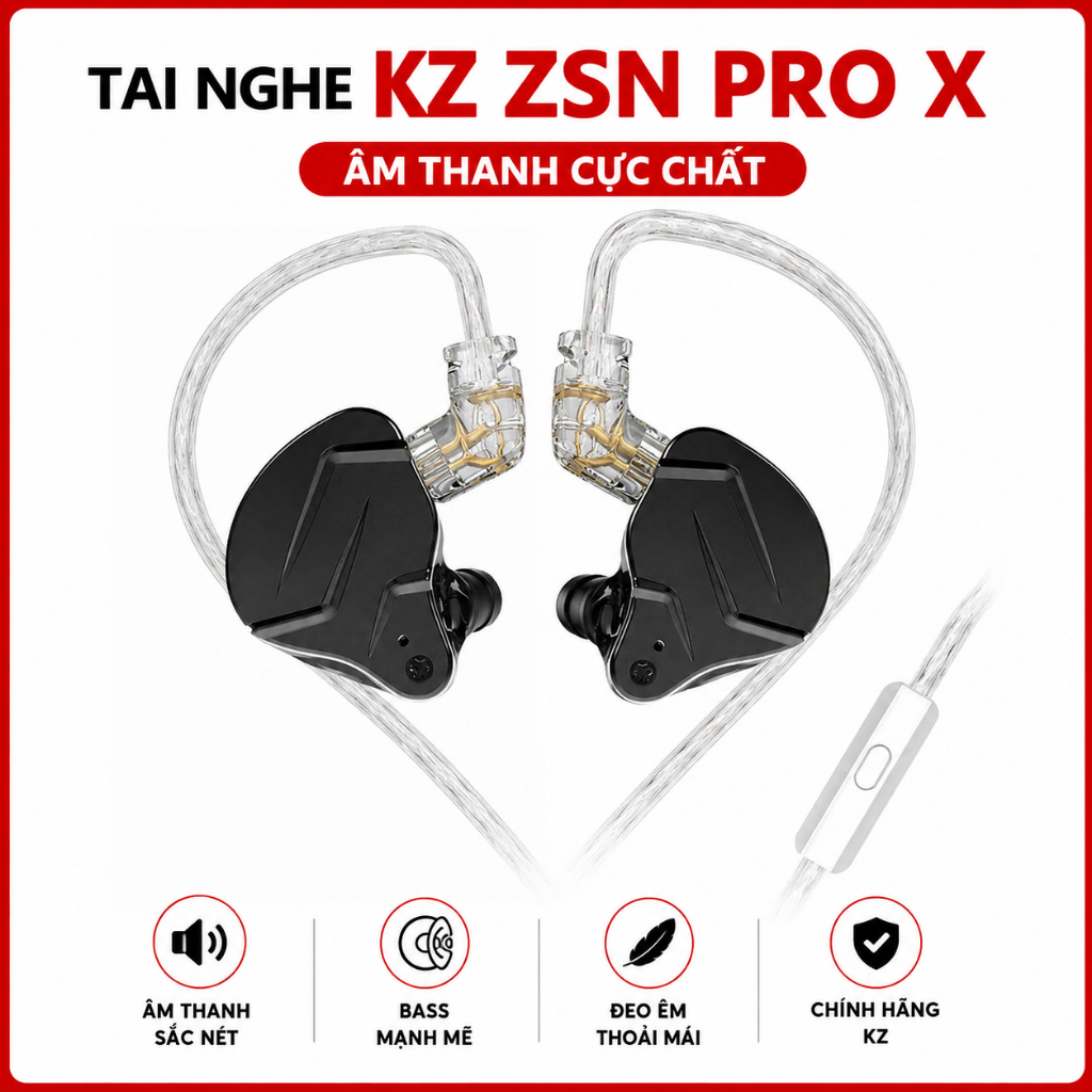 Tai nghe KZ ZSN Pro/ZSN Pro X phiên bản mới nâng cấp - Có micro