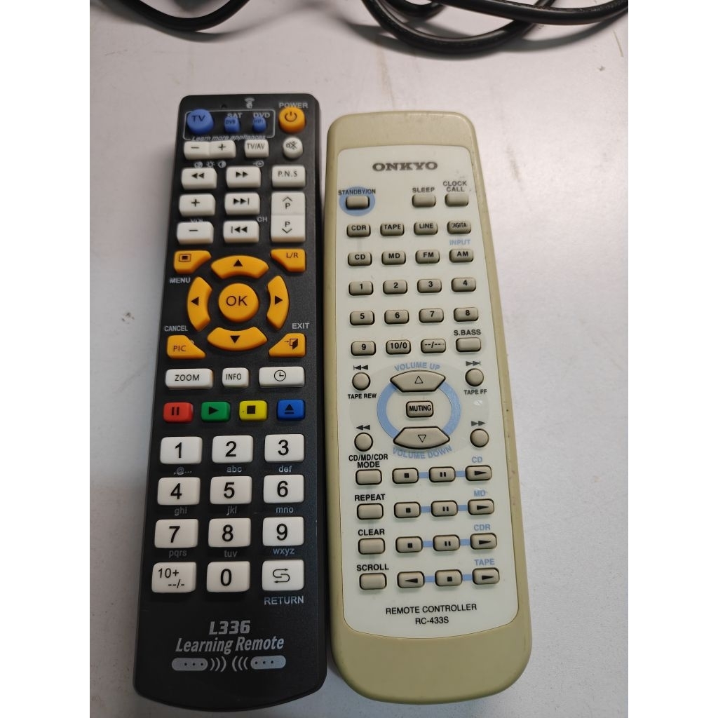 khiển lệnh học từ khiển onkyo RC 433s cho các mã dàn :FR-V3, FR-V5, FR-V7, FR-V77,FR-155, FR-155A,R-