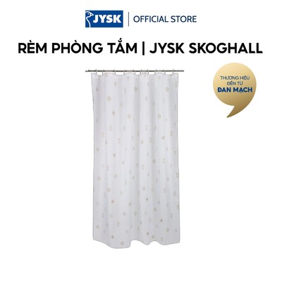 Rèm phòng tắm | JYSK SKOGHALL | polyester | trắng | R180xD200cm