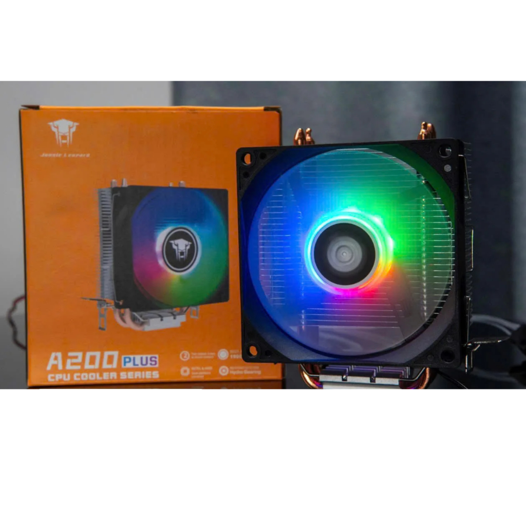 Tản Nhiệt Khí CPU Jungle Leopard A220 Plus RGB – 2 Ống Đồng, Fan 92mm, Hỗ Trợ Intel/AMD