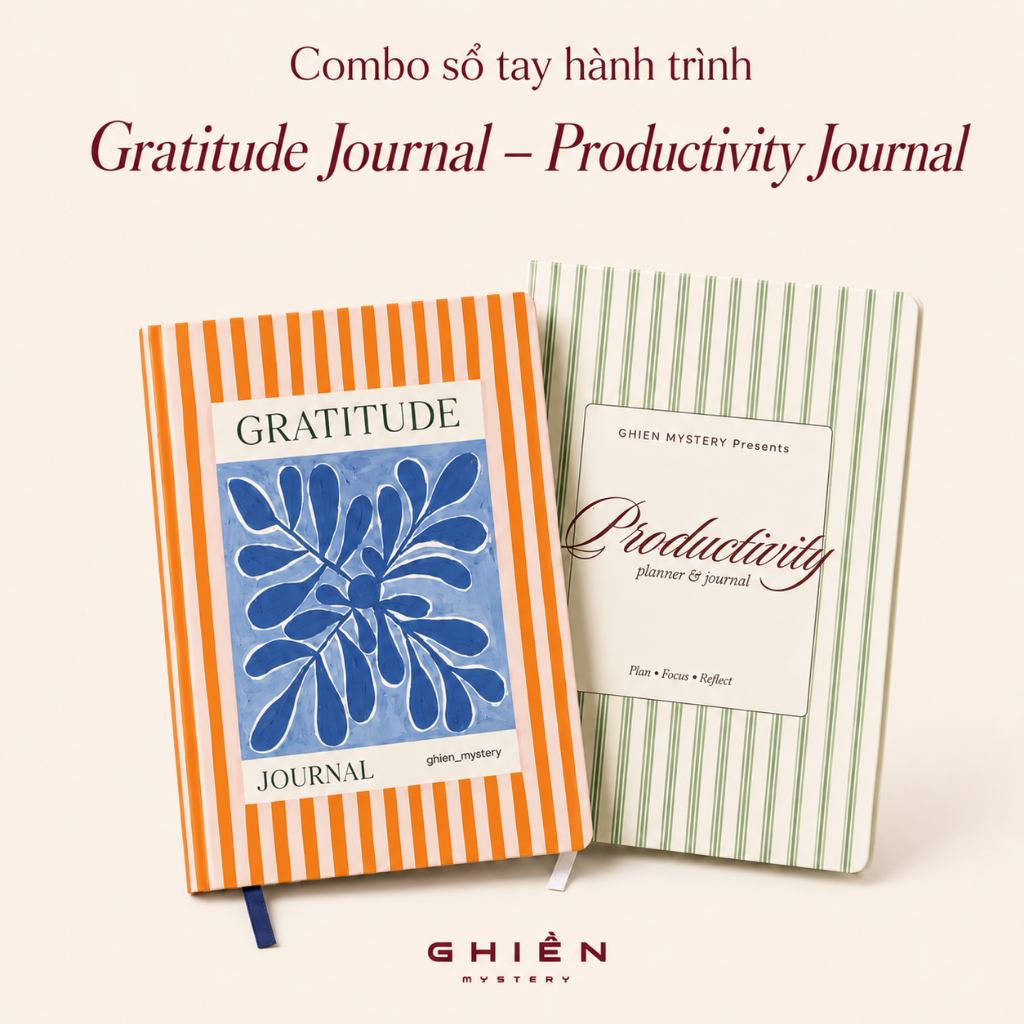 Combo Productivity Journal & Gratitude Journal - Sổ Kế Hoạch và Nhật Ký Biết Ơn l Ghiền Mystery