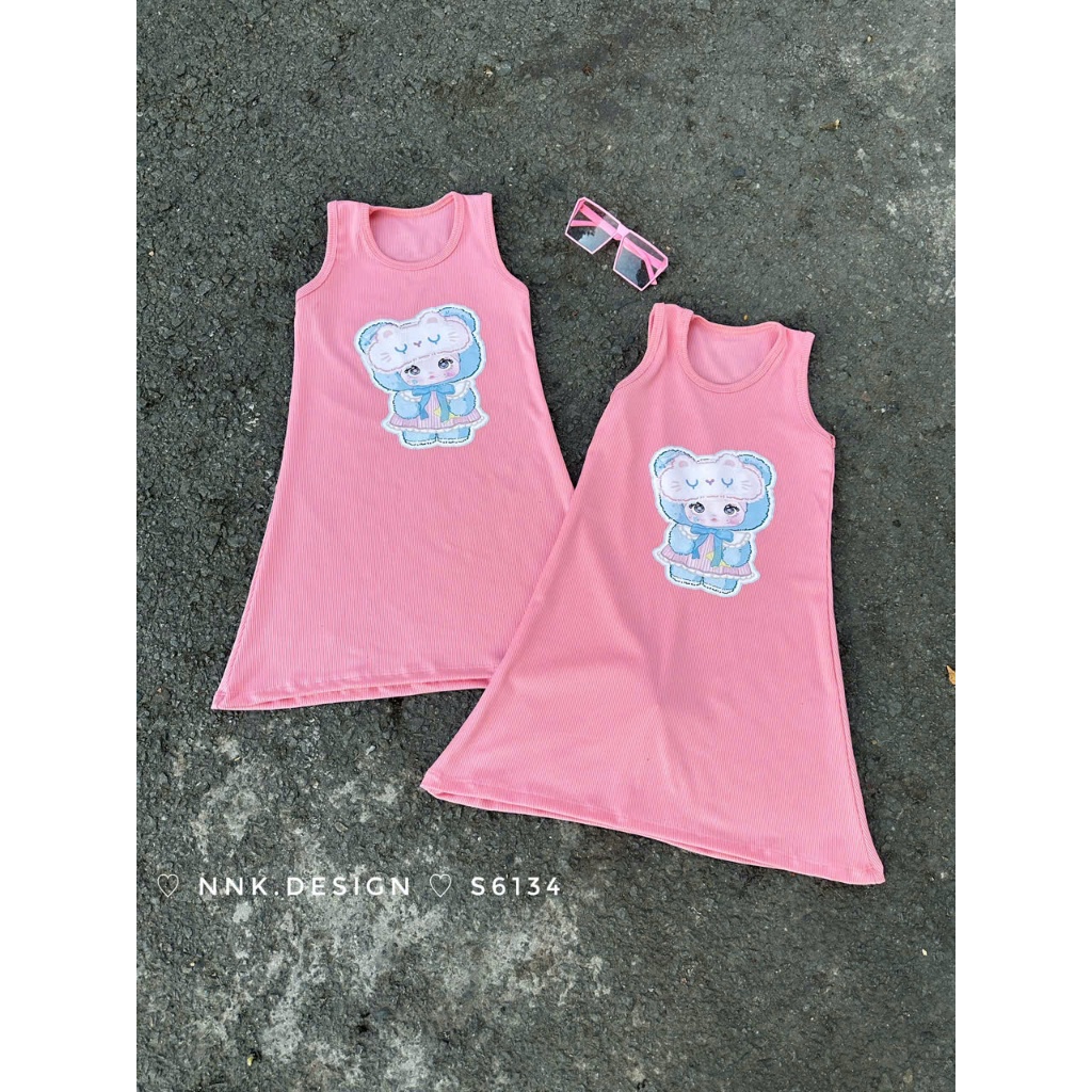 S6134 - ĐẦM FOM CHỮ A IN BB3