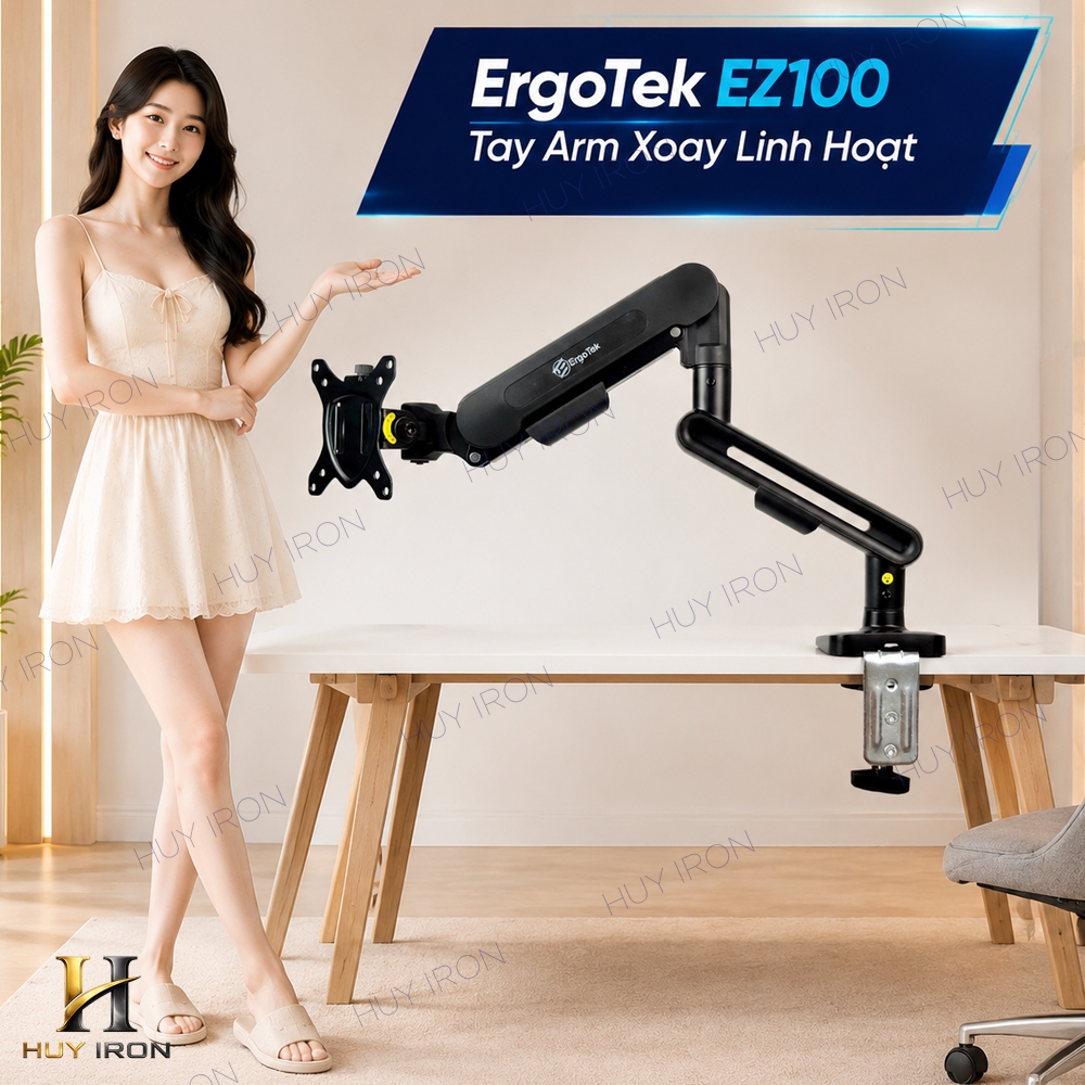 ErgoTek EZ100 27 - 40 Inch - Giá Treo Màn hình máy tính/ Tay Arm treo màn hình máy tính [ Cao Cấp Hơ