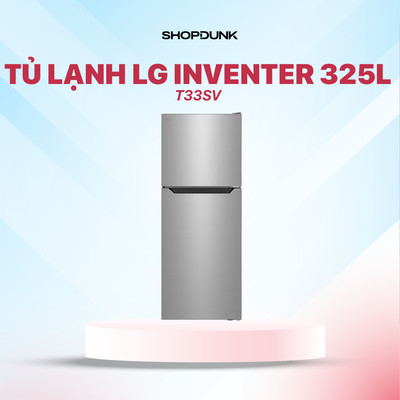 Tủ lạnh LG Inverter T33SV | Ngăn Đá Trên | 325L | Hàng Chính Hãng
